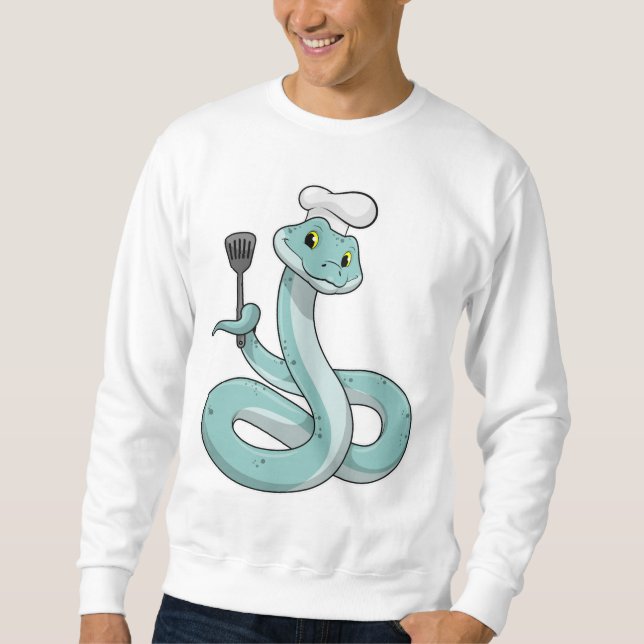 Sweatshirt Snake as Cook avec Chef casquette (Devant)