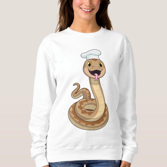 Sweatshirt Snake as Cook avec Chef casquette (Devant)