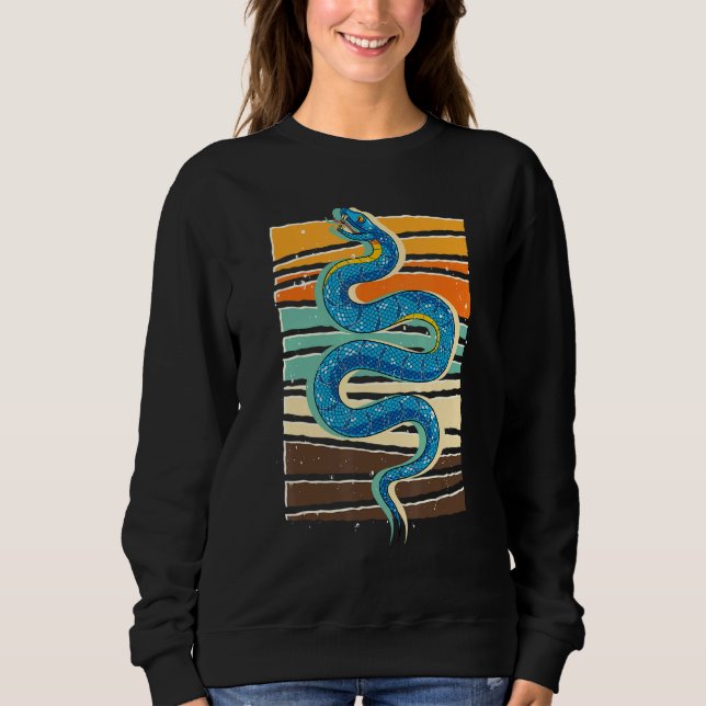 Sweatshirt Snake   Reptile Keeper Pet Animal   Retro Snake (Devant)
