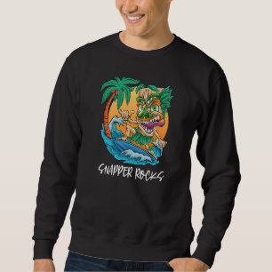 Sweatshirt Snapper Rocks Australie Palm Tree Surfing Beach Va