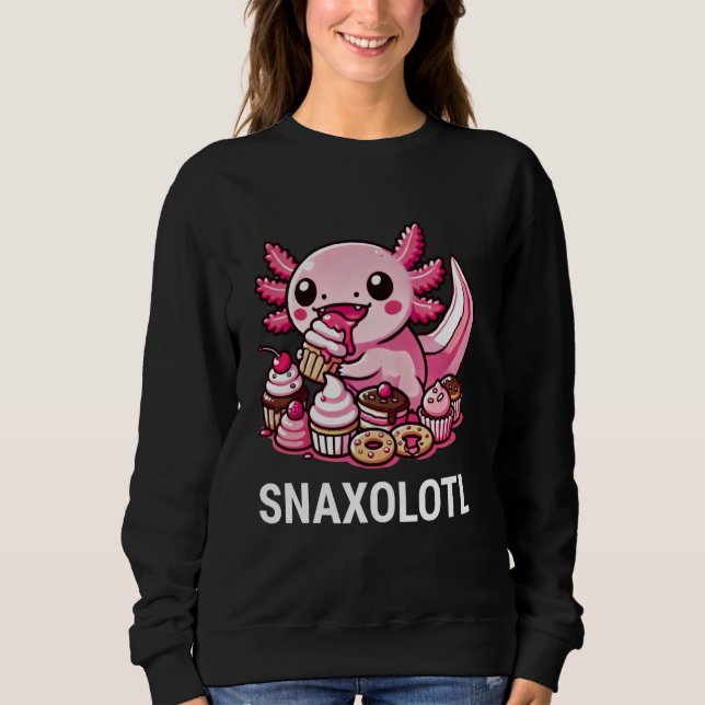 Sweatshirt Snaxolotl Axolotl Sweets Desserts Kawaii (Devant)