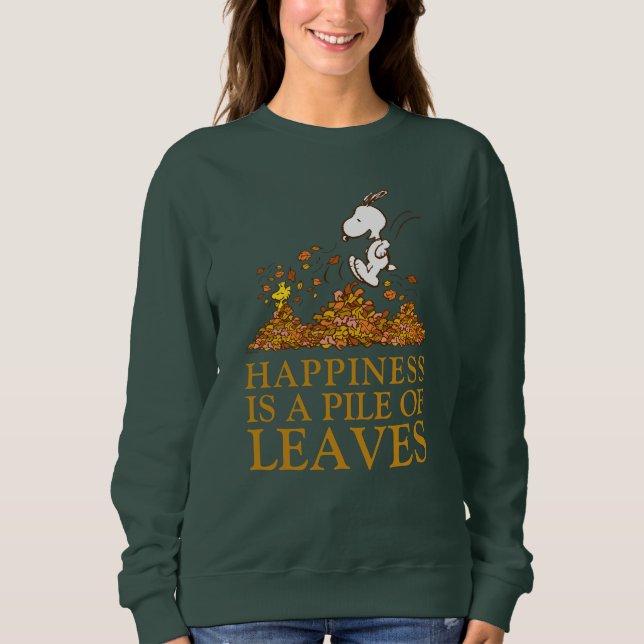 Sweatshirt Snoopy & Bois Feuilles d'automne (Devant)
