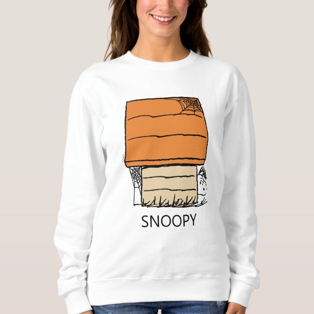 Sweatshirt Snoopy Halloween Spider Web Doghouse (Devant)