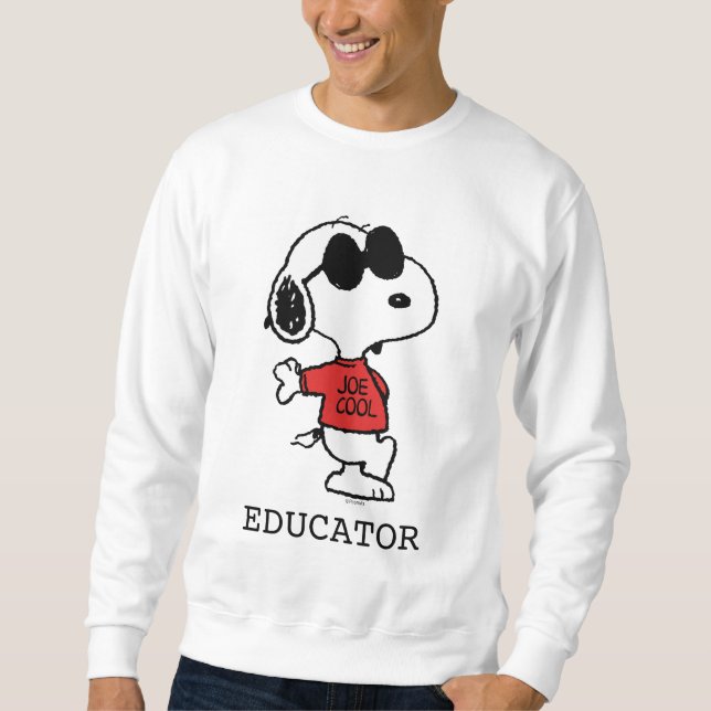 Sweatshirt Snoopy "Joe Cool" Teacher (Devant)
