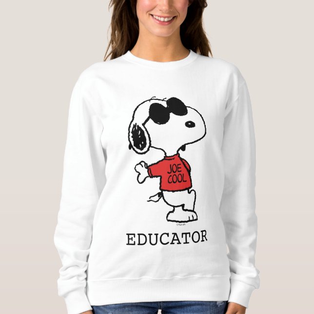 Sweatshirt Snoopy "Joe Cool" Teacher (Devant)