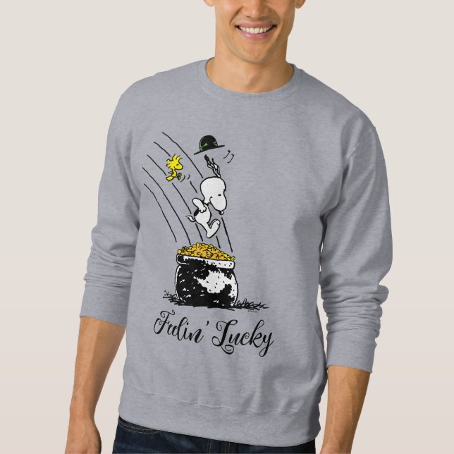 Sweatshirt Snoopy Jumping dans le pot d'or (Devant)