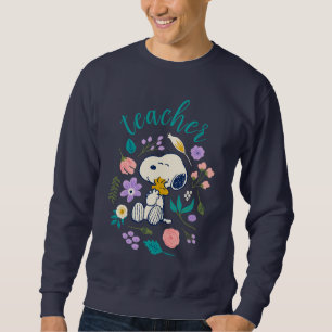 Sweatshirt Snoopy & Woodstock Flower Hug Teacher