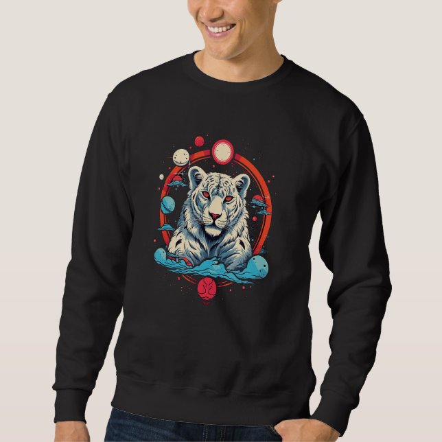 Sweatshirt Snow Leopard Wild Animal Snow Leopard Men Women Ki (Devant)