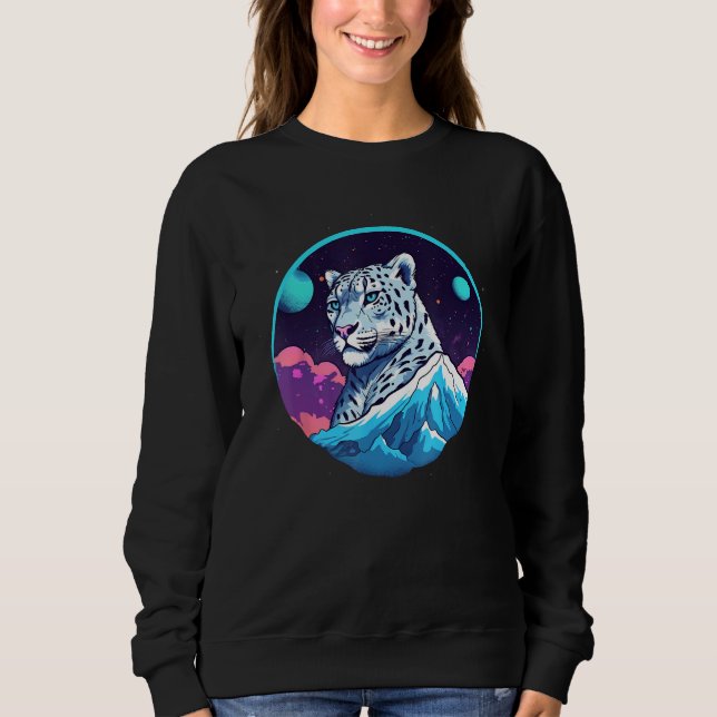 Sweatshirt Snow Leopard Wild Animal Snow Leopard Men Women Ki (Devant)