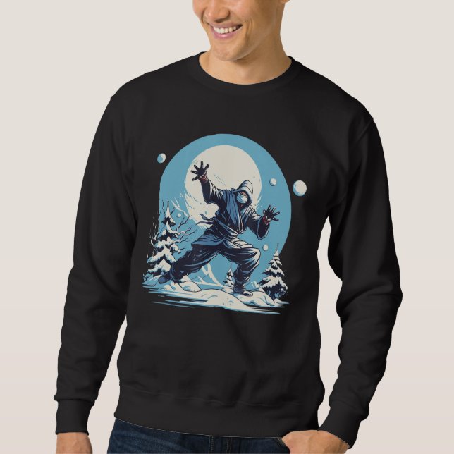Sweatshirt Snowball se bat comme Ninja pour Snowballer et coû (Devant)