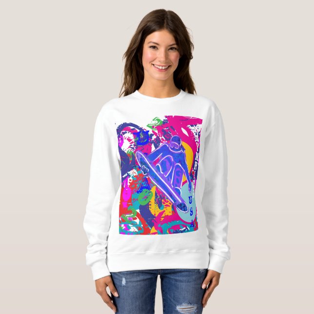 SWEATSHIRT SNOWBOARD OLYMPIQUE  (Devant entier)