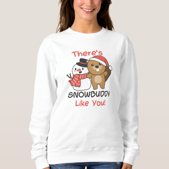 Sweatshirt Snowbuddy Like Snowman (Devant)