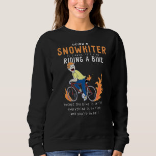 Sweatshirt Snowkiter Comme équitation Vélo Cycliste Drôle