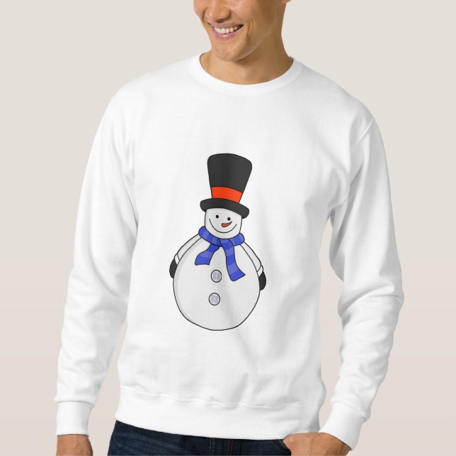 Sweatshirt Snowman avec chapeau supérieur (Devant)