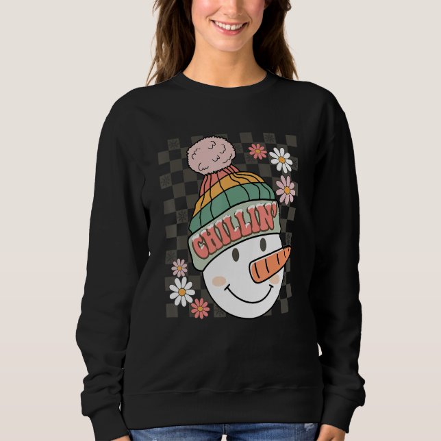 Sweatshirt Snowman Christmas Chillin With My Snowmies Ugly (Devant)