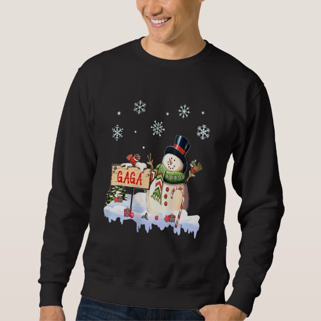 Sweatshirt Snowman Gaga congeler Noël fête Noël Noël Noël Noë (Devant)
