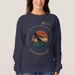 Sweatshirt Snowmass, Colorado - Femme Skier, Texte Jaune
