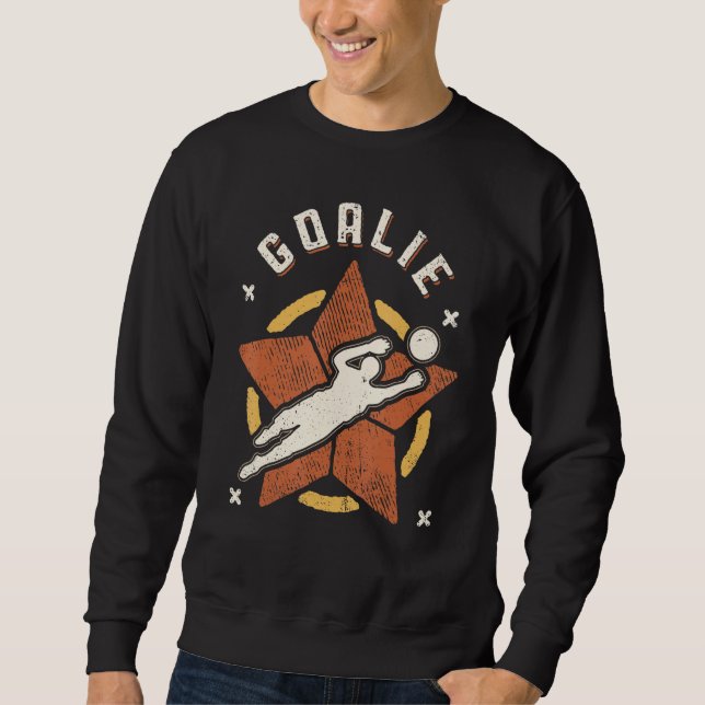 Sweatshirt Soccer Goalie Vintage Retro Classic Sport (Devant)