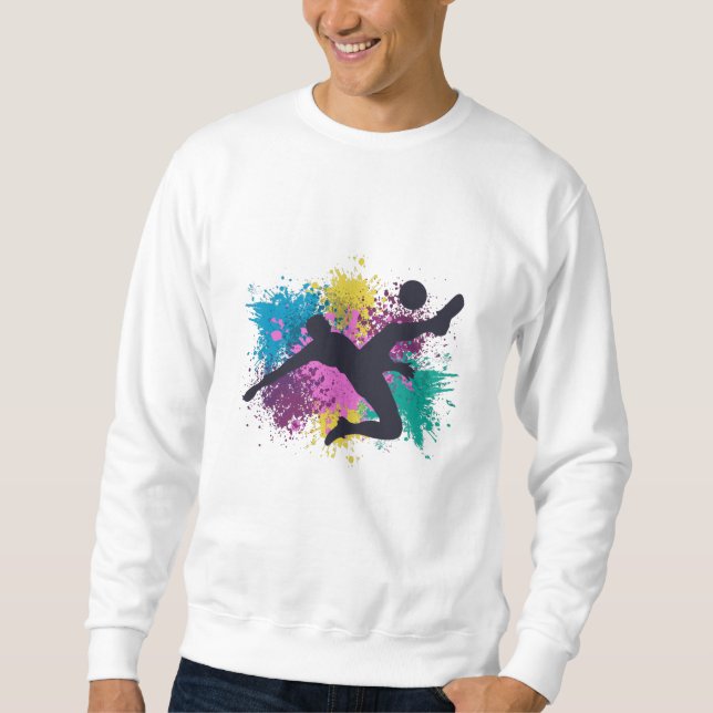 Sweatshirt Soccer Grungy Couleur Splashes (Devant)