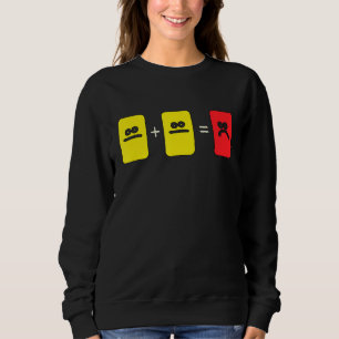 Sweatshirt Soccer Jaune Carte Rouge Arbitre Sport Drôle