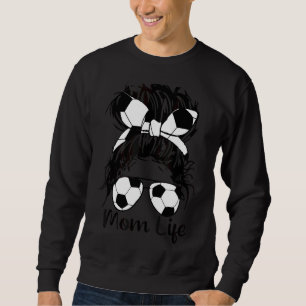 Sweatshirt Soccer Maman Soccer Ball Lunettes Bow Maman Vie