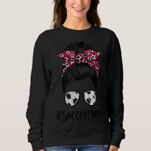 Sweatshirt Soccer Nana Life Messy Bun Lunettes de soleil Femm