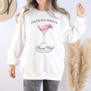 Sweatshirt Social Club Cocktail Rose Voyage Bachelorette