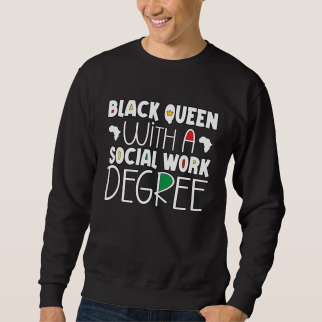 Sweatshirt Social Working Degree Black History Month Social W (Devant)