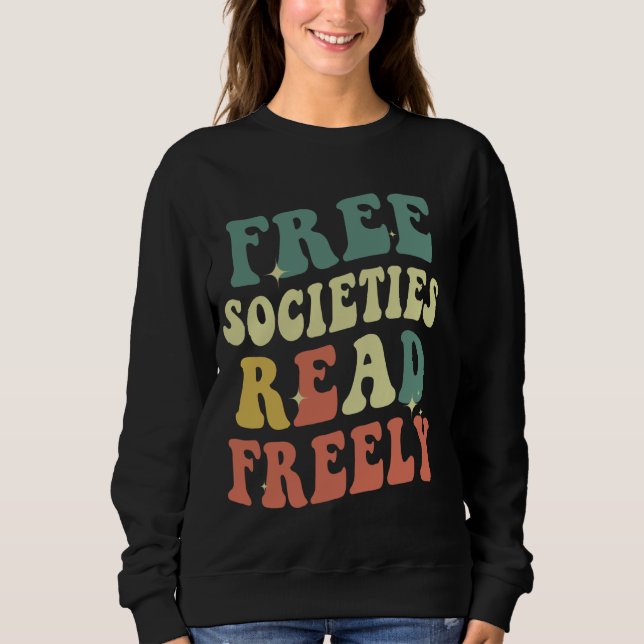 Sweatshirt Sociétés libres Lire librement livres Bibliothèque (Devant)
