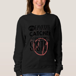 Sweatshirt Soeur de ramasseur de softball féminin Graphiste