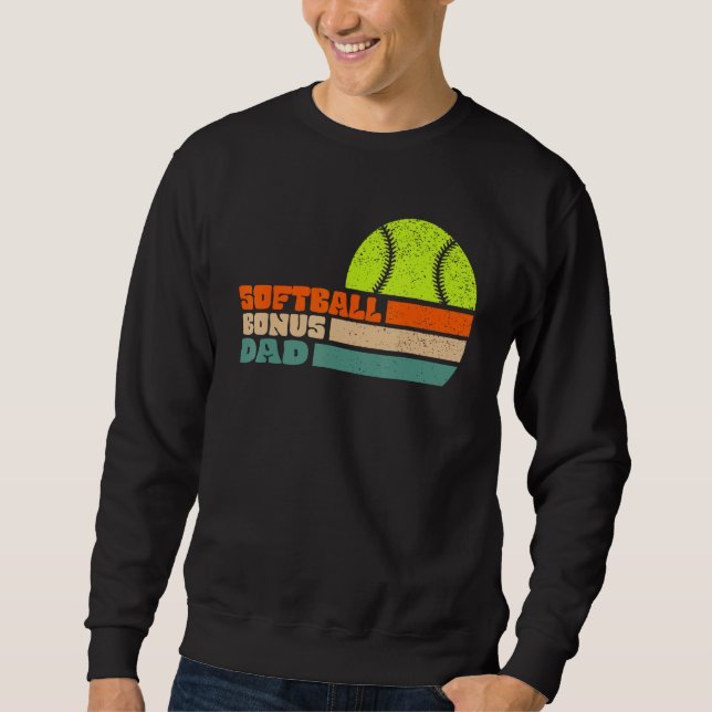 Sweatshirt Softball Bonus Dad From Stepdaughter Stepson Son (Devant)
