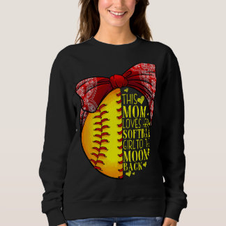 Sweatshirt Softball Cadeau Maman Femme Pitcher Catcher Girls