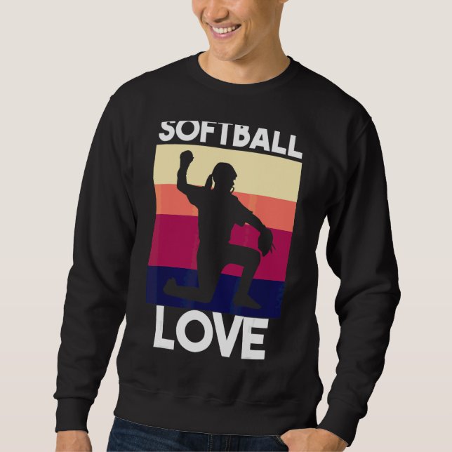 Sweatshirt Softball dire fille 2 (Devant)