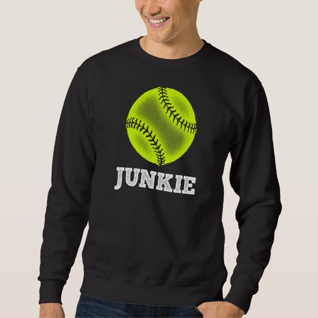 Sweatshirt Softball Junkie Softball (Devant)