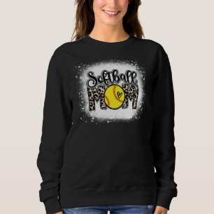 Sweatshirt Softball Maman Empreinte de léopard Bleached Distr