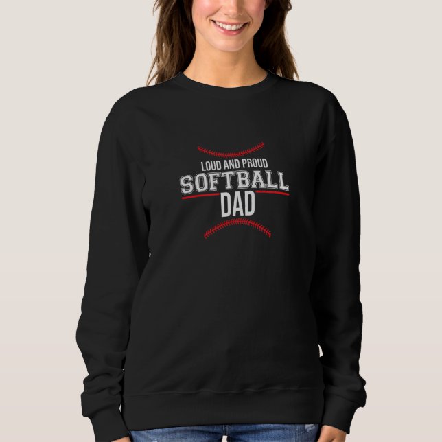 Sweatshirt Softball Papa Classique Dada Aime (Devant)