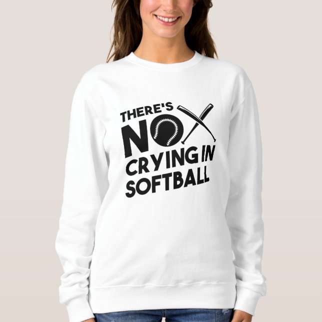 Sweatshirt Softball Raquette de softball (Devant)
