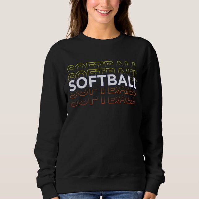 Sweatshirt Softball Sports Cool Softball Pitcher Catcher (Devant)
