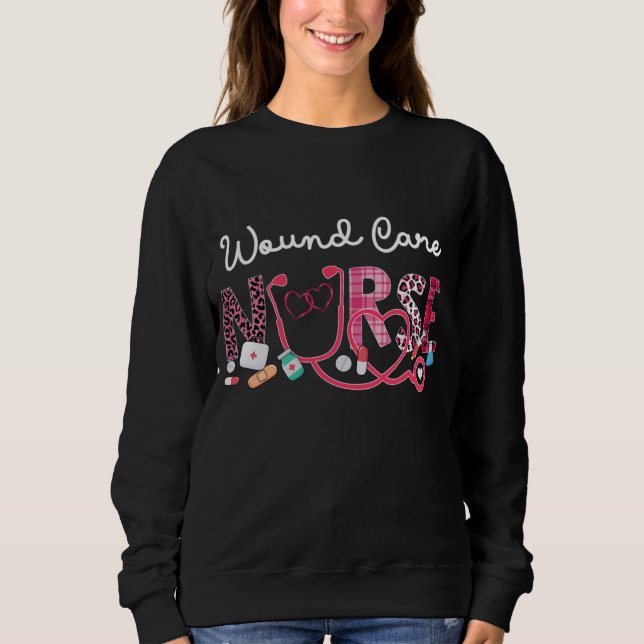 Sweatshirt Soins de blessures Infirmière Leopard Plaid Love H (Devant)