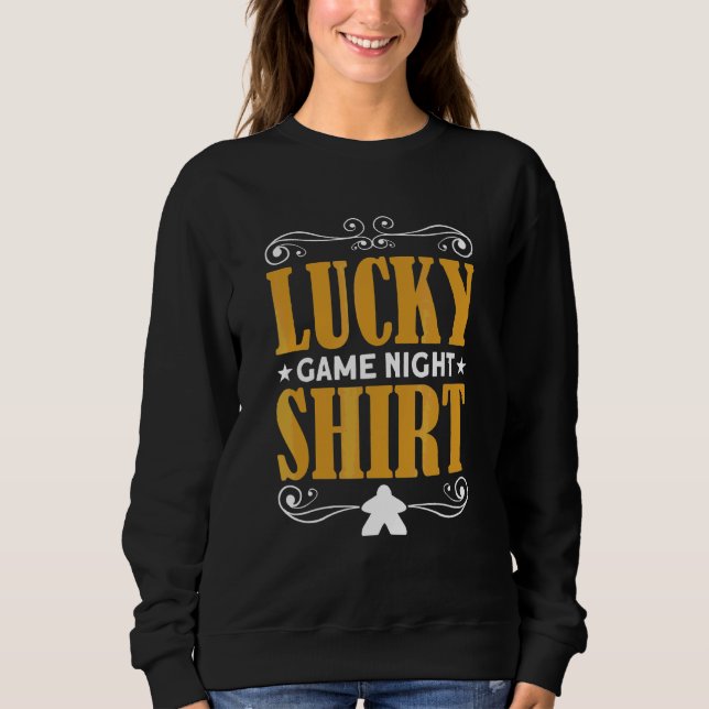 Sweatshirt Soirée de jeu chanceuse Jeu de société Planche de  (Devant)