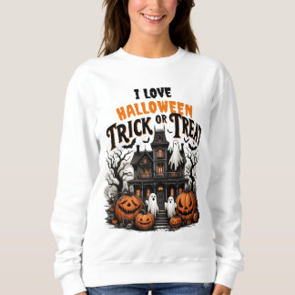 Sweatshirt Soirée intimidante avec fantômes et citrouilles !