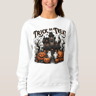 Sweatshirt Soirée intimidante avec fantômes et citrouilles !