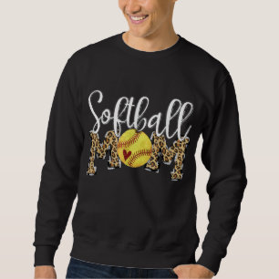 Sweatshirt Soirée Maman Leopard Baseball Maman Fête des Mères