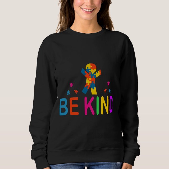 Sweatshirt Sois gentil Mois Sensibilisation sur l'autisme Mam (Devant)