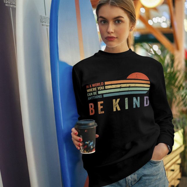 Sweatshirt Sois Gentil | Sweat à Capuche Vibes Pos (Be Kind Sweatshirt | Positive Vibes Hoodie for Women)
