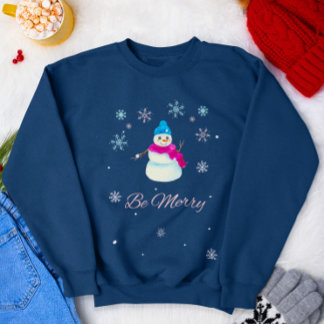 Sweatshirt Sois Joyeux Noël mignon Snowman