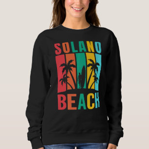Sweatshirt Solano Beach California Surf Vacances d'été Vinta