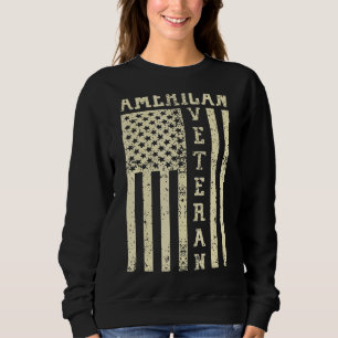 Sweatshirt Soldat Vintage du drapeau américain
