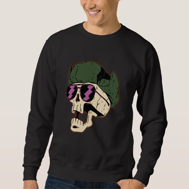 Sweatshirt soldier skull skeleton death (Devant)