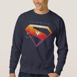 Sweatshirt Soleil Tourner Superman Shield